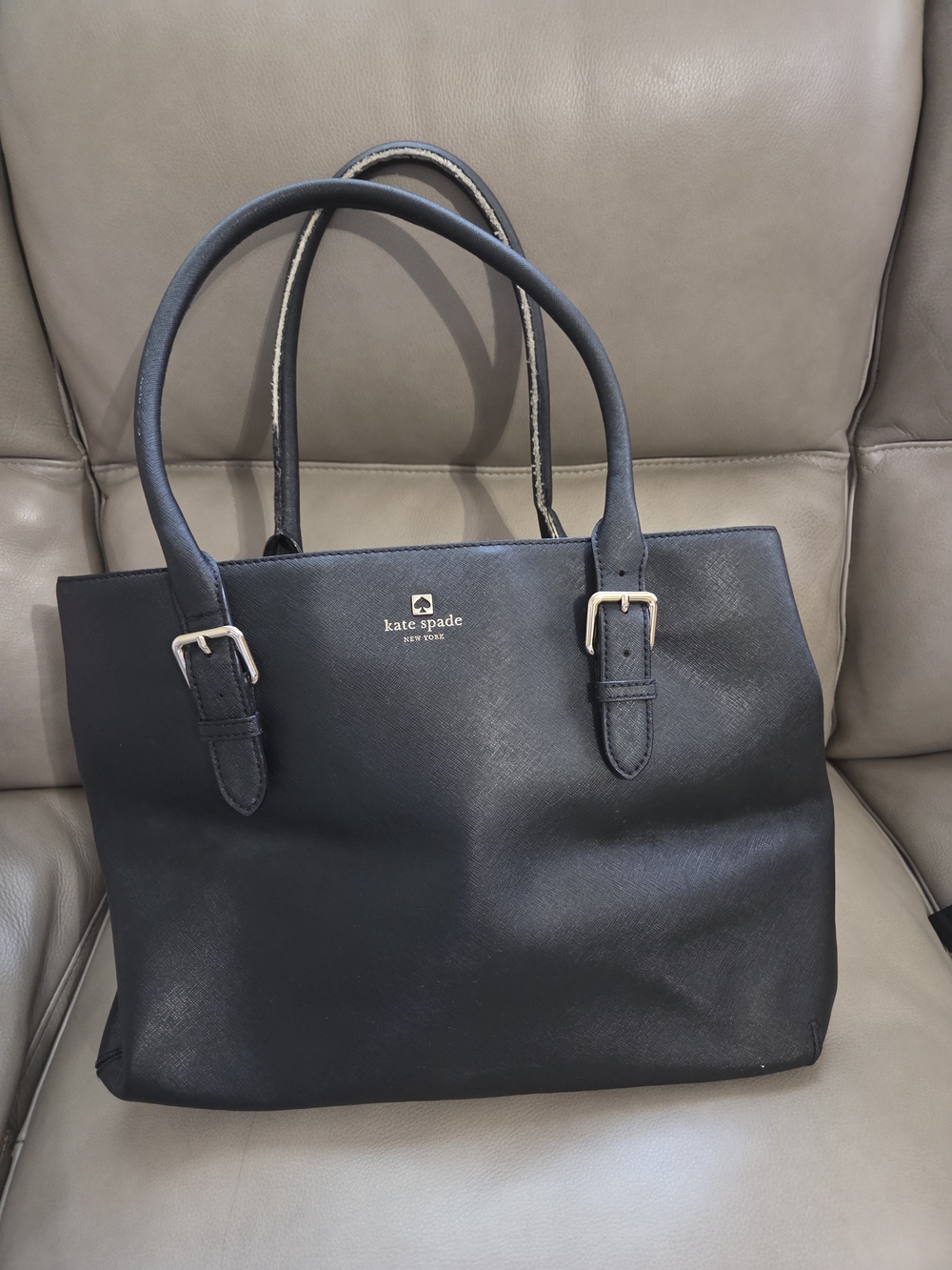 Kate Spade Black Saffiano Leather Tote Bag